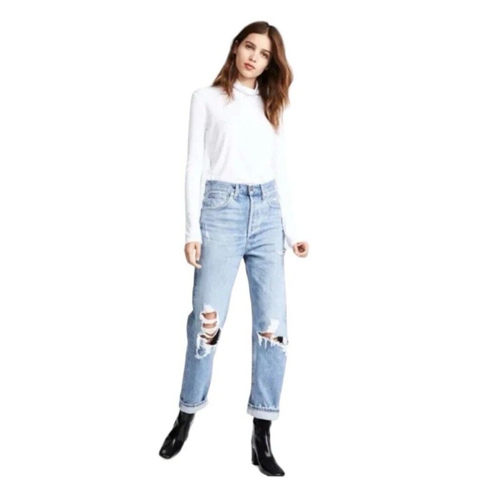 Agolde 90s mid rise loose fit jeans in Fallout wash Size 24‎